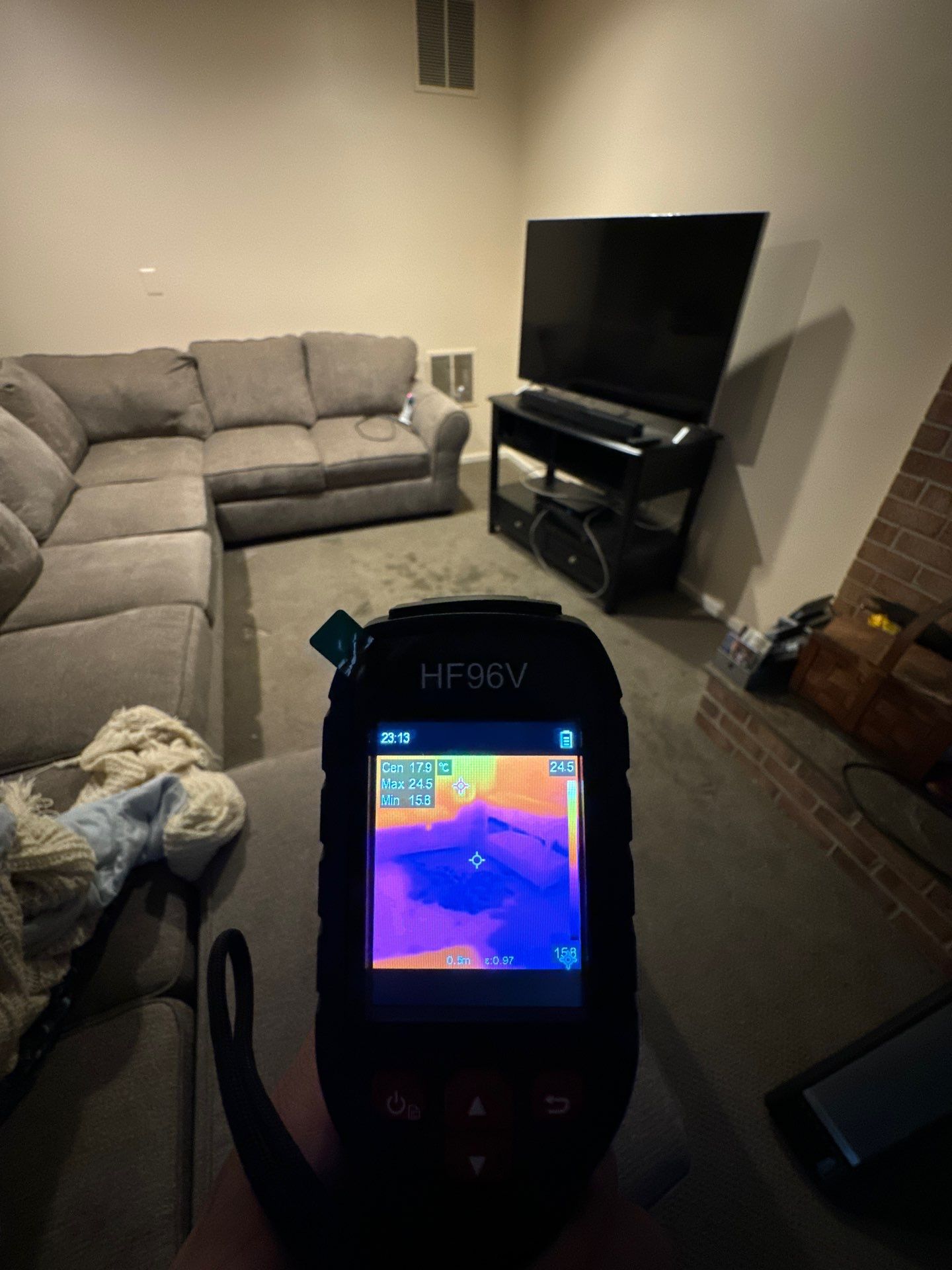 Mid-stage drying phase showing dehumidifiers and air movers deployed across affected areas during Potomac water restoration work.