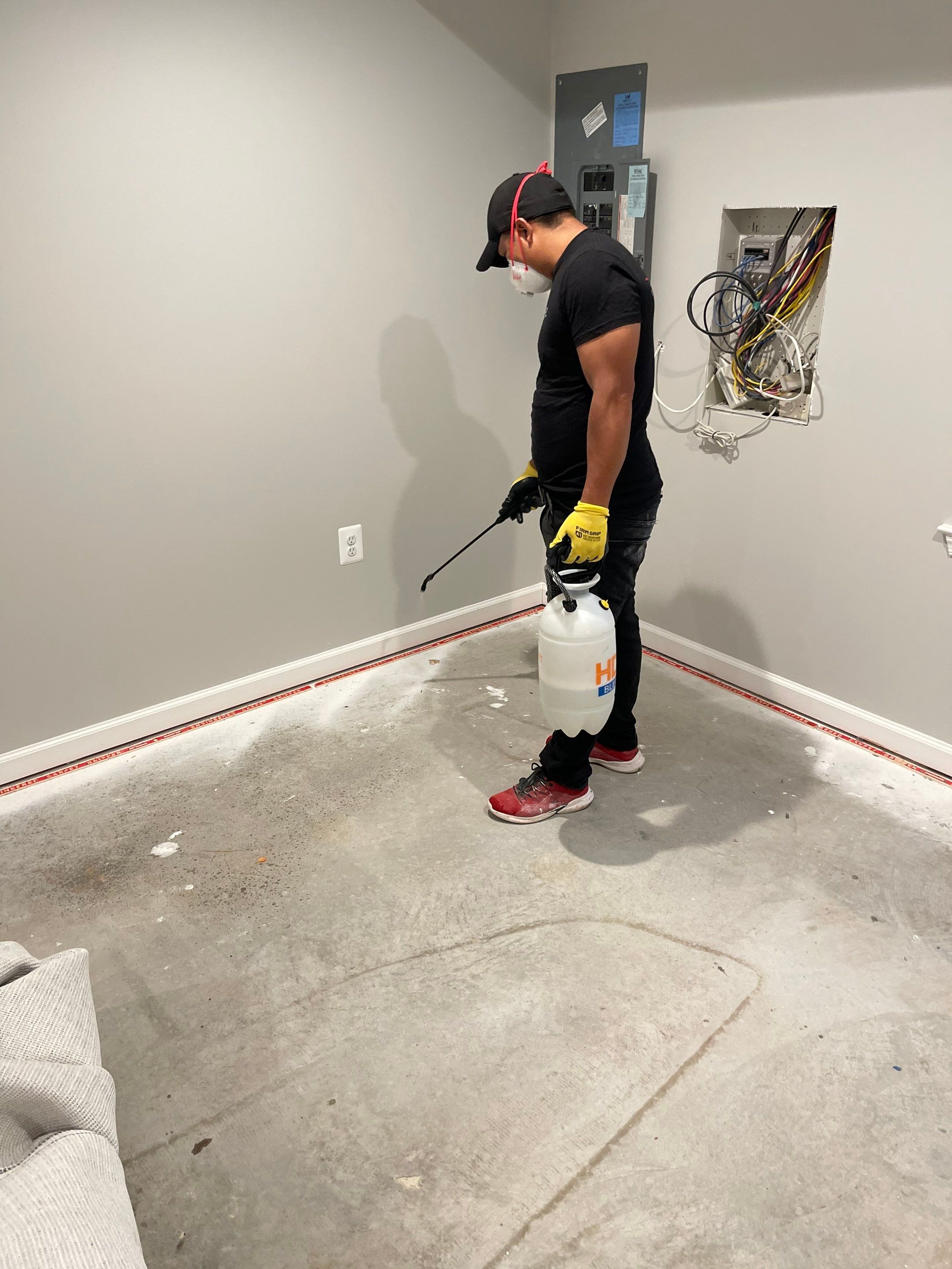 Completed ceiling repair following water damage restoration in Brandywine.