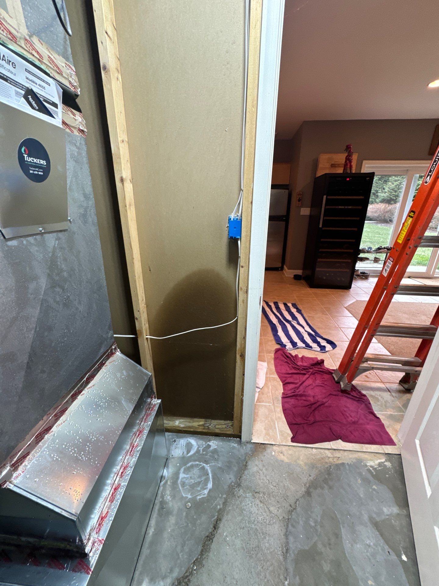 Ceiling repair completed following mold remediation and structural drying in Darnestown.