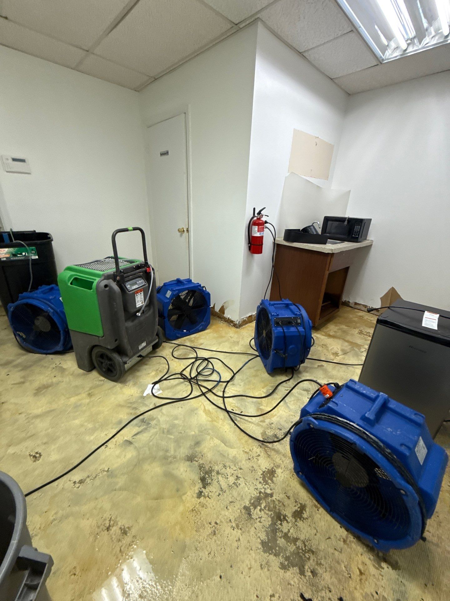 Final inspection confirms structural drying completion for Clinton mold remediation job.