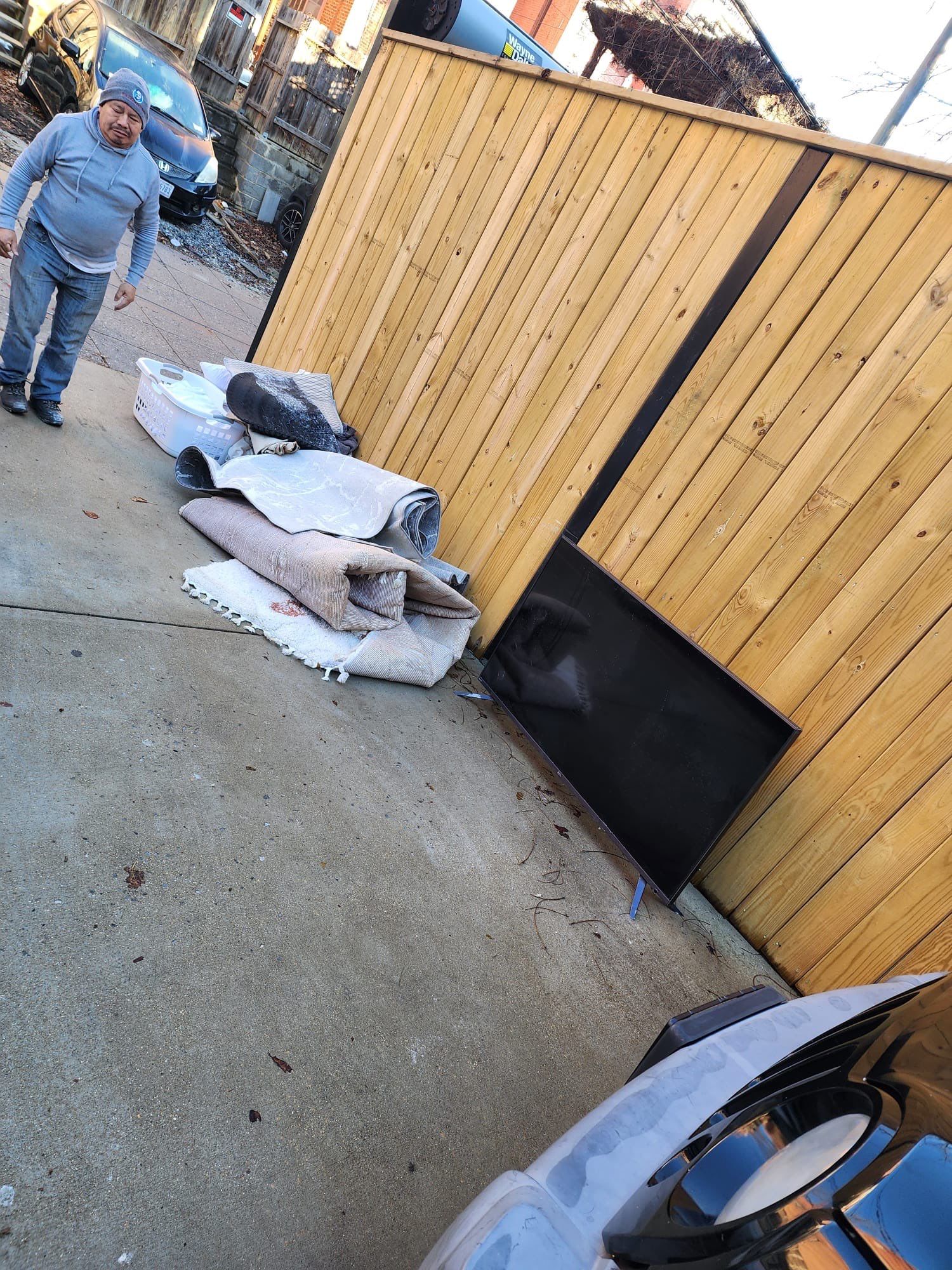 Contents protection and moisture monitoring during water damage restoration work.