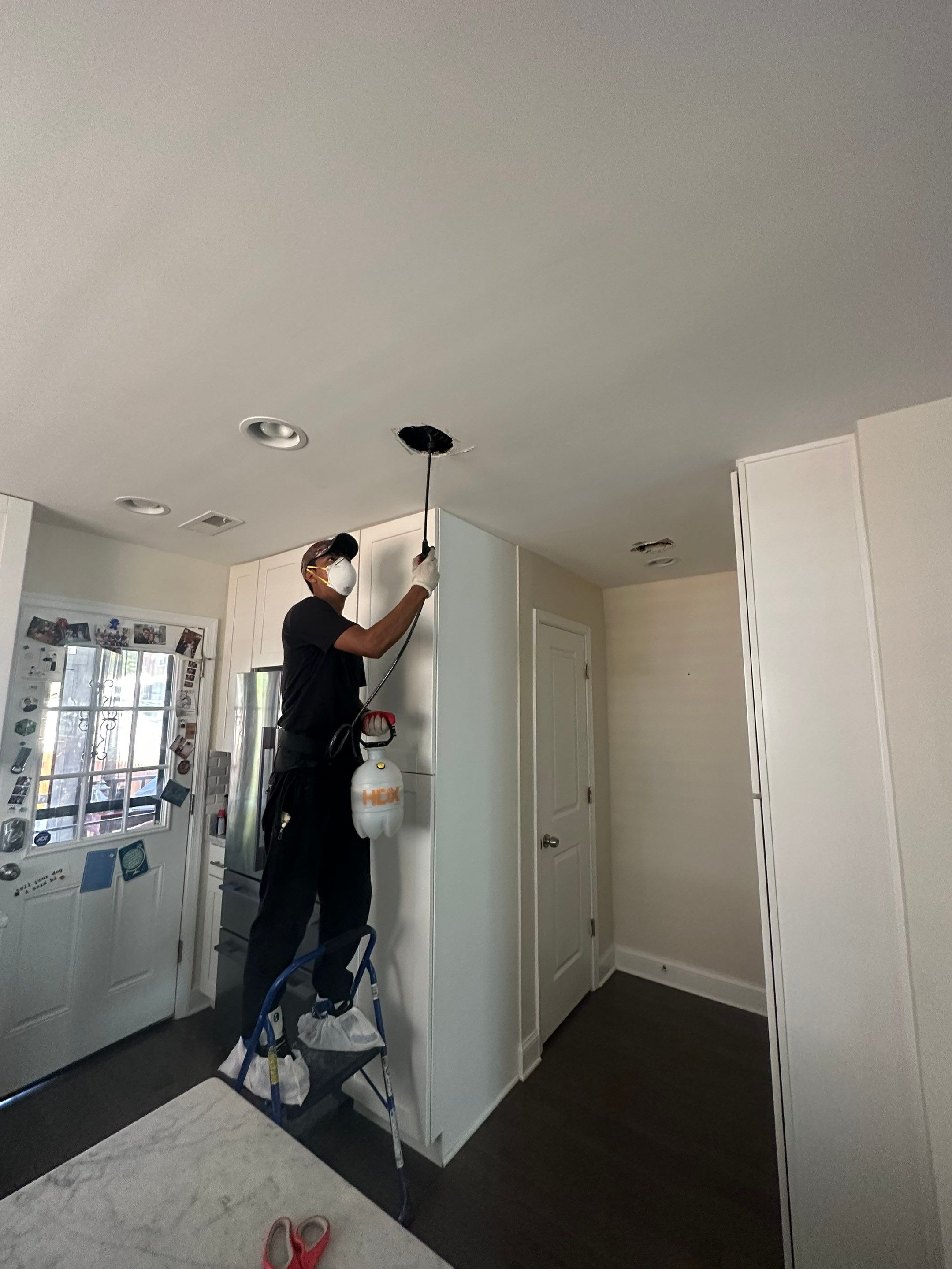 Drying equipment monitoring and moisture management during mid-stage restoration work.