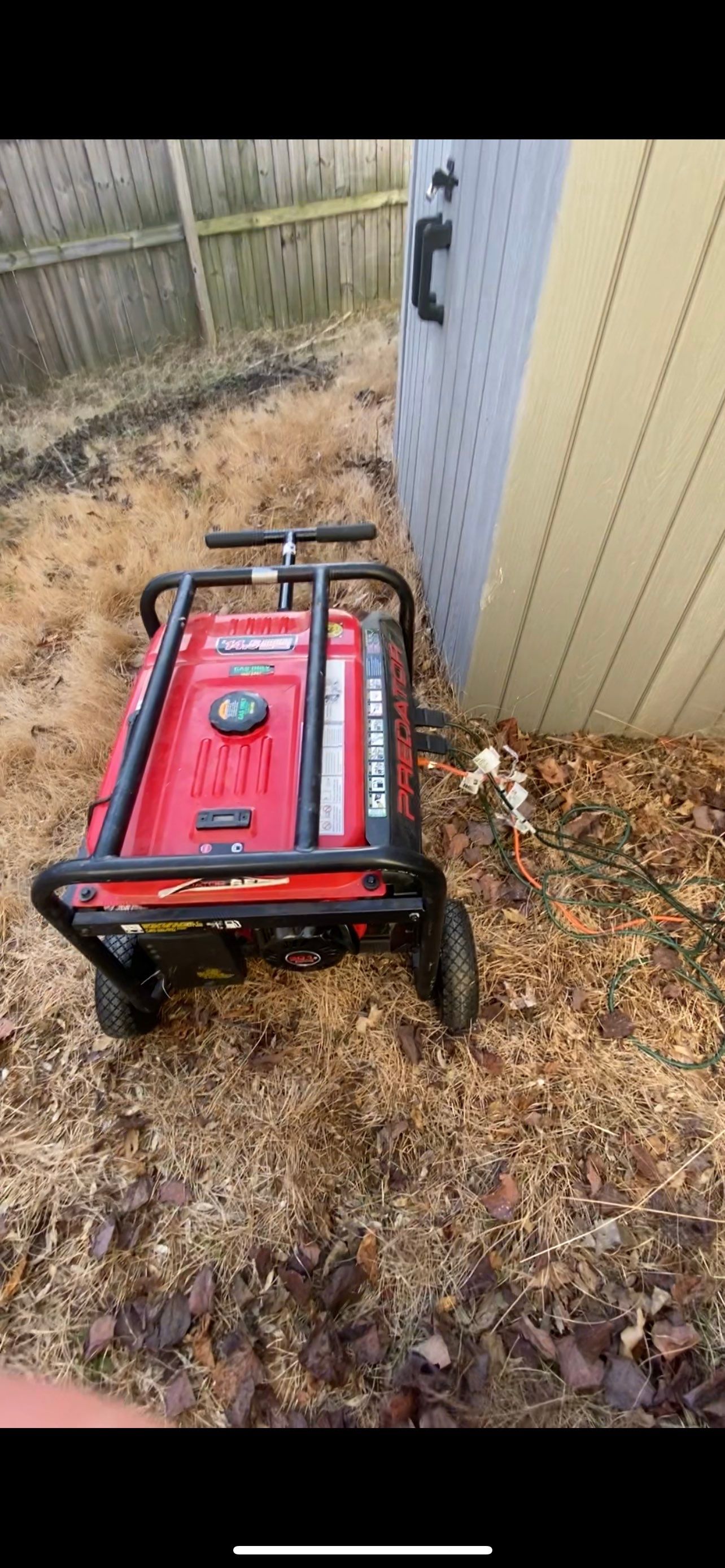 Containment setup with extraction hose routing water to exterior discharge point.