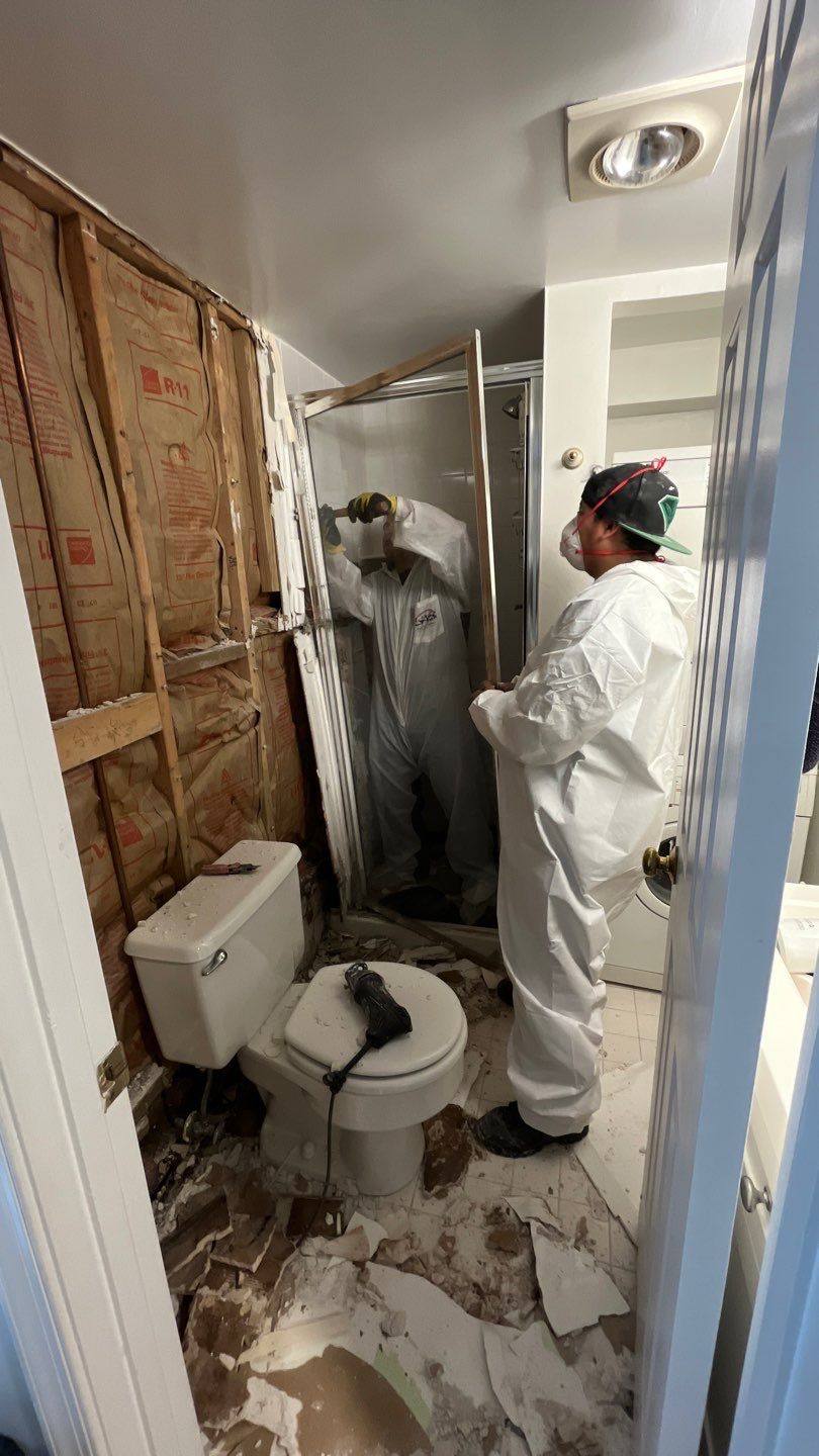 Continued structural drying and monitoring as mold remediation progresses.