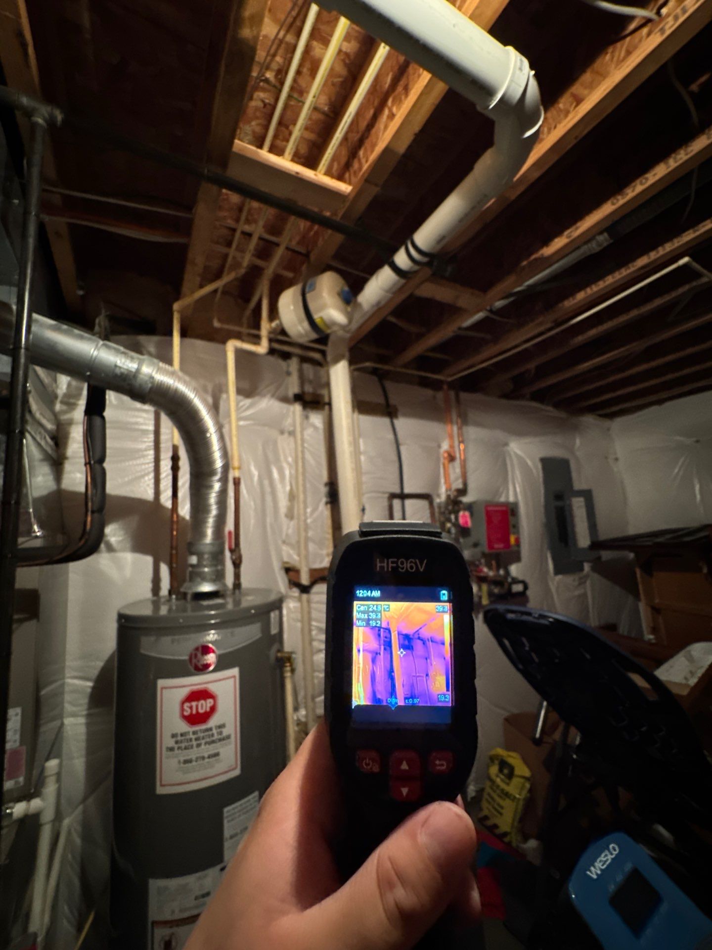 Carpet and subflooring remediation continuing through mid-sequence water damage restoration work.