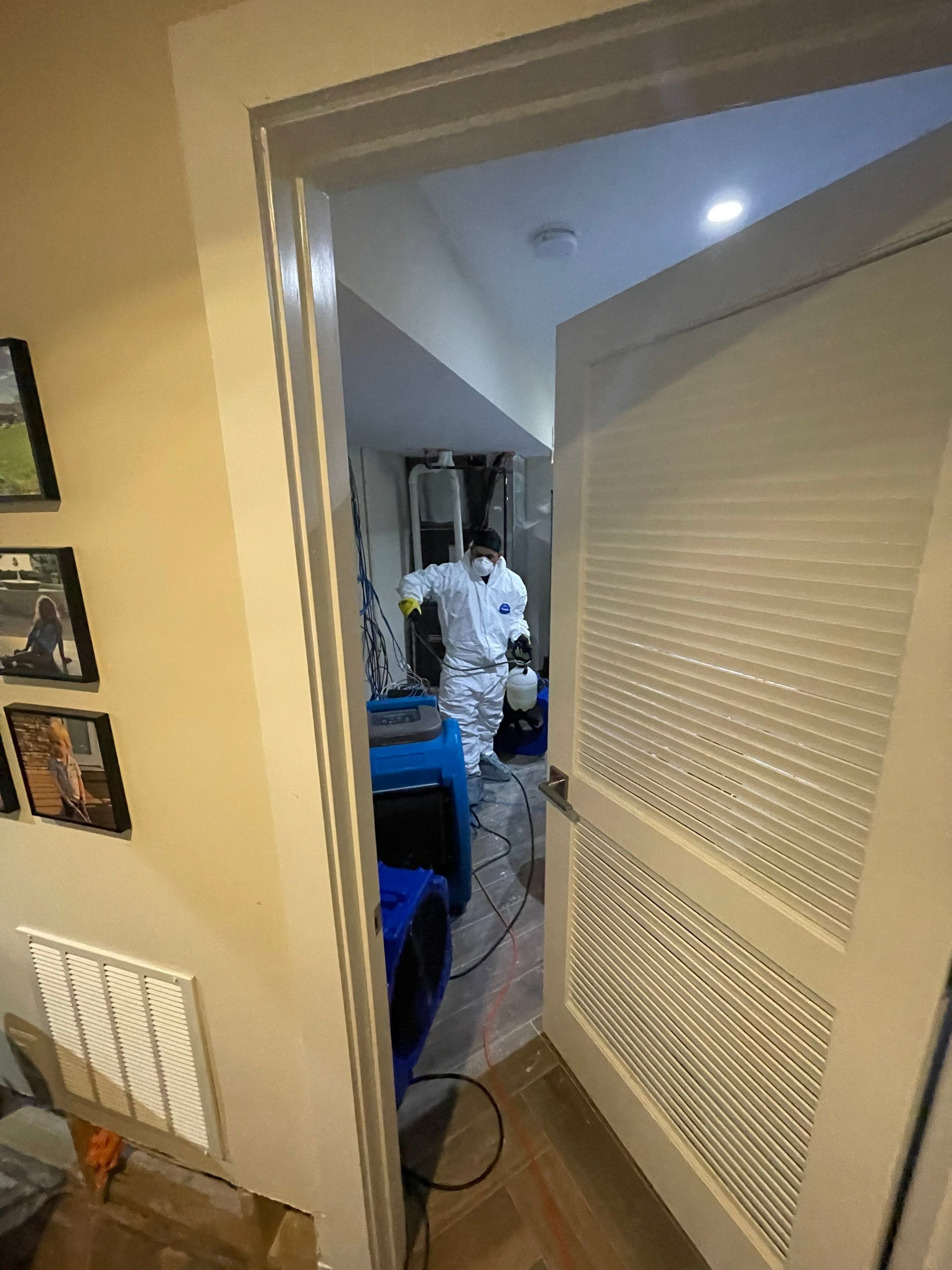 Dried and cleared interior following completion of water extraction and remediation in Washington.