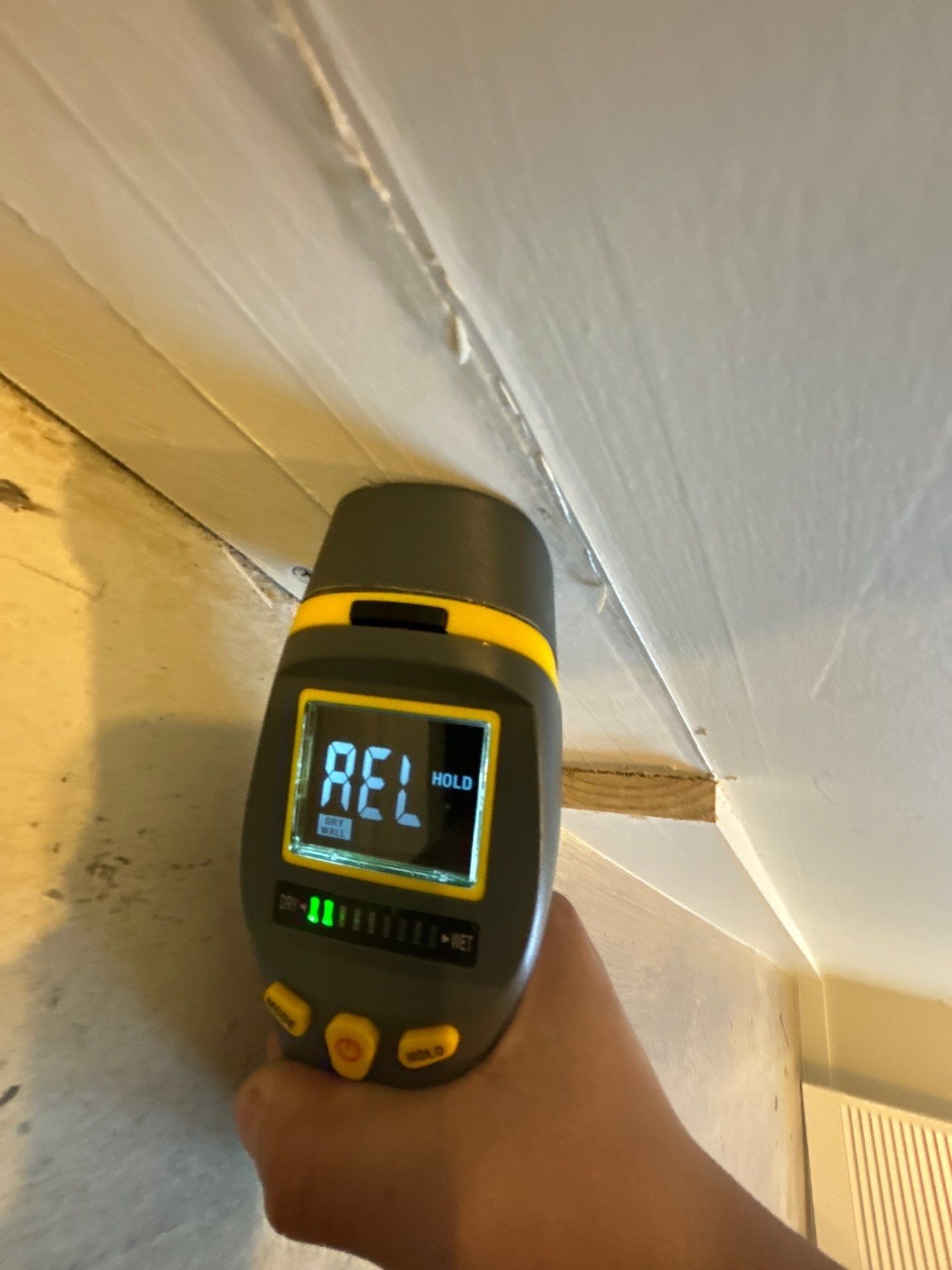 Flooring assessment and preparation for remediation in water-damaged Washington residence.