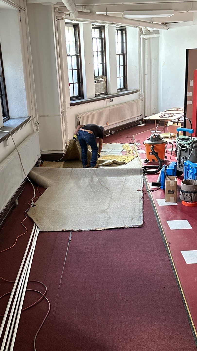 Final-stage drying verification completing water damage restoration work.