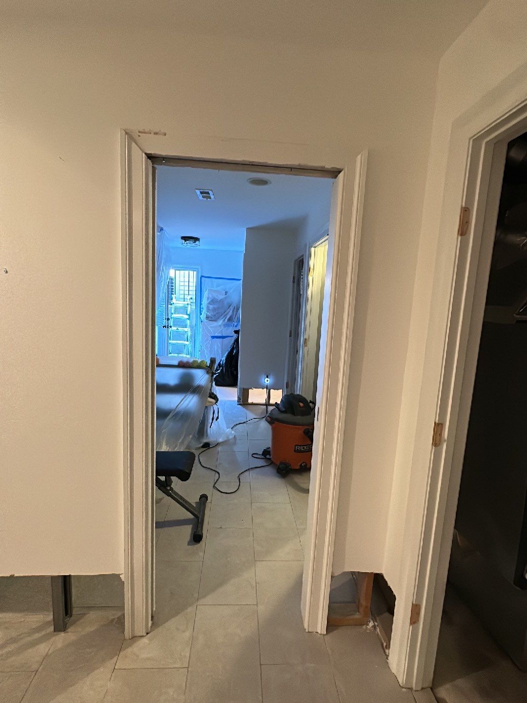 Restored space after water extraction, sanitizing, and mold remediation complete.