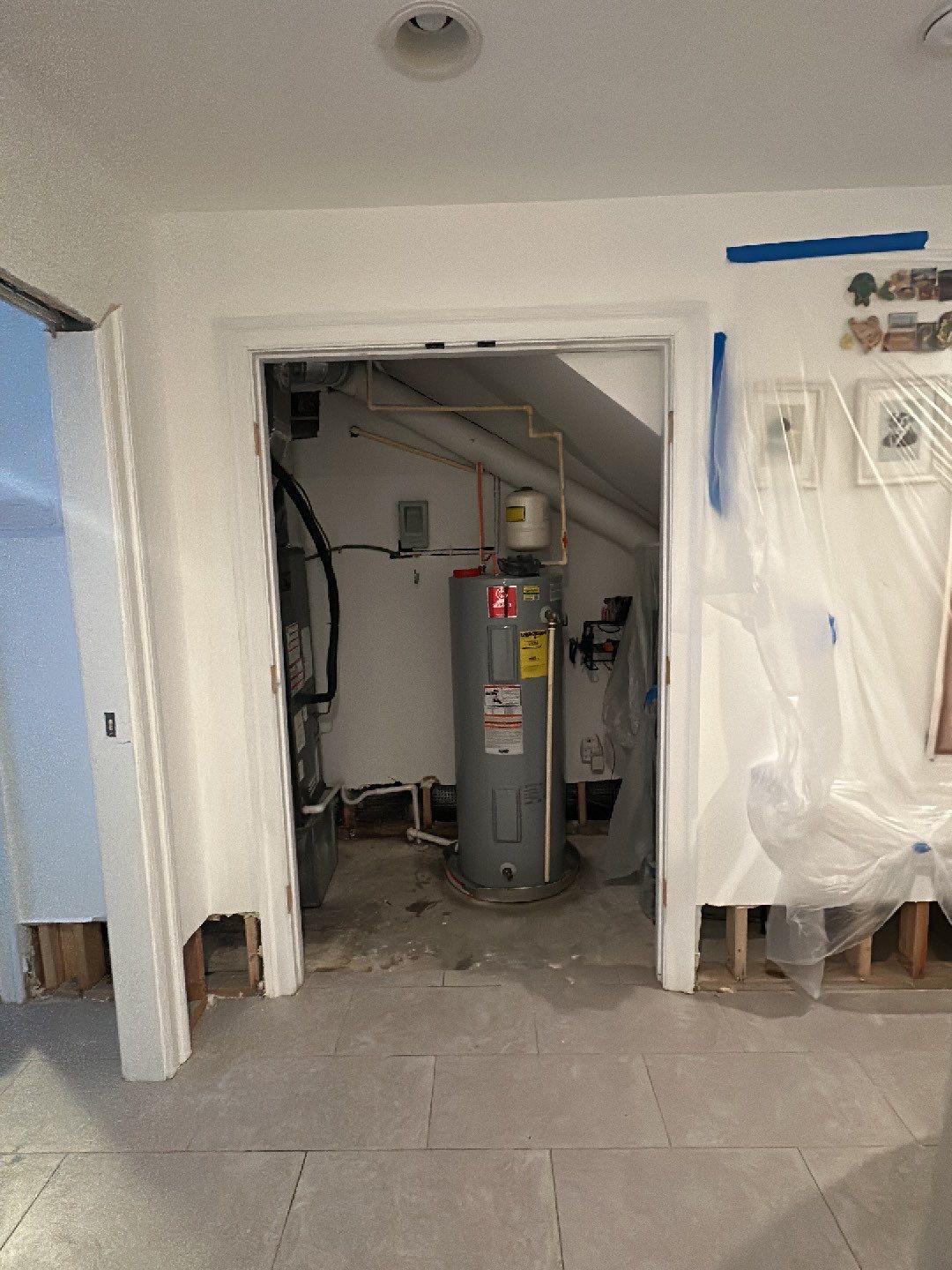 Containment and antimicrobial treatment applied to affected surfaces.