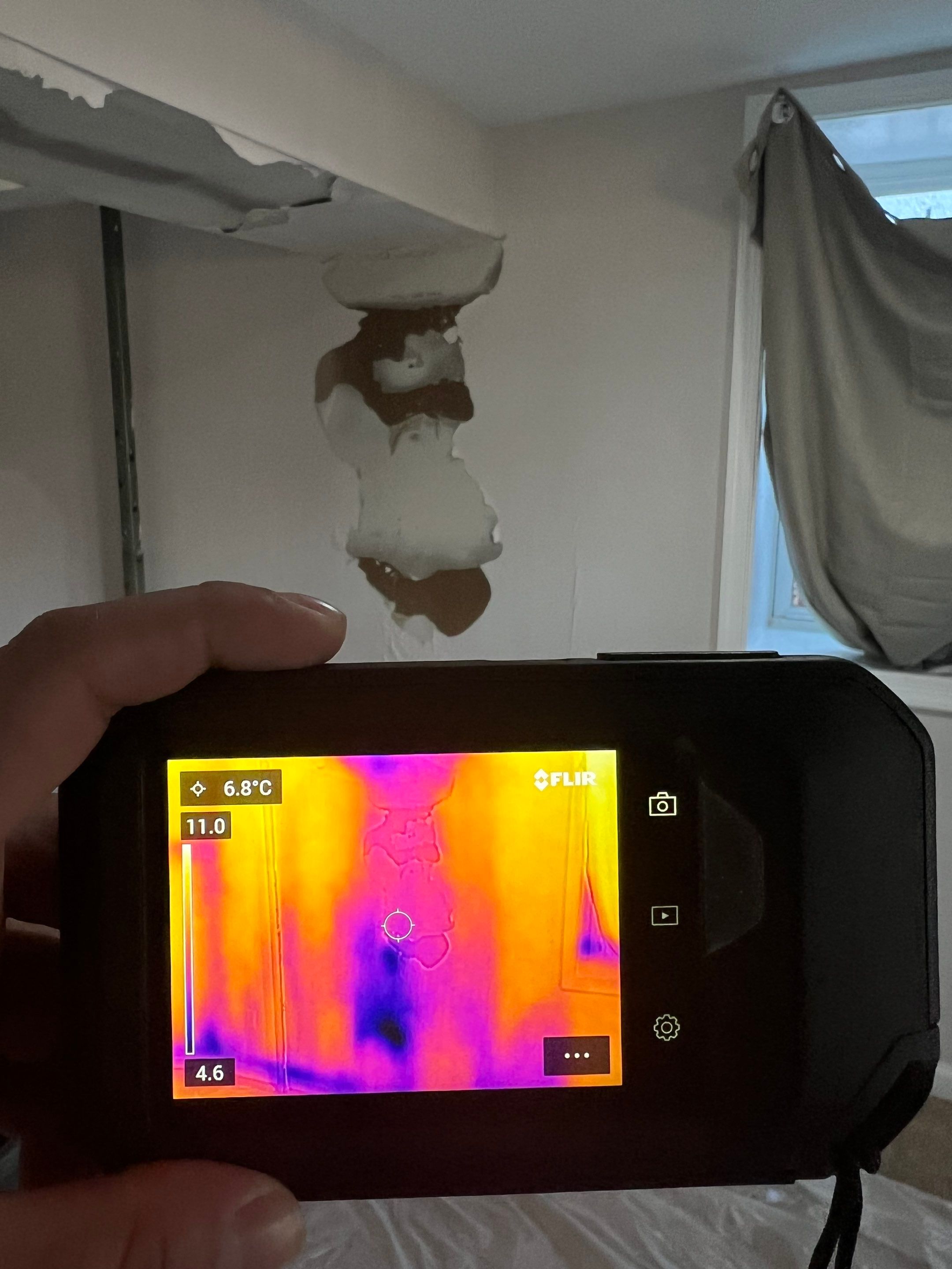 Mid-stage drying phase of mold remediation showing equipment placement in Washington.