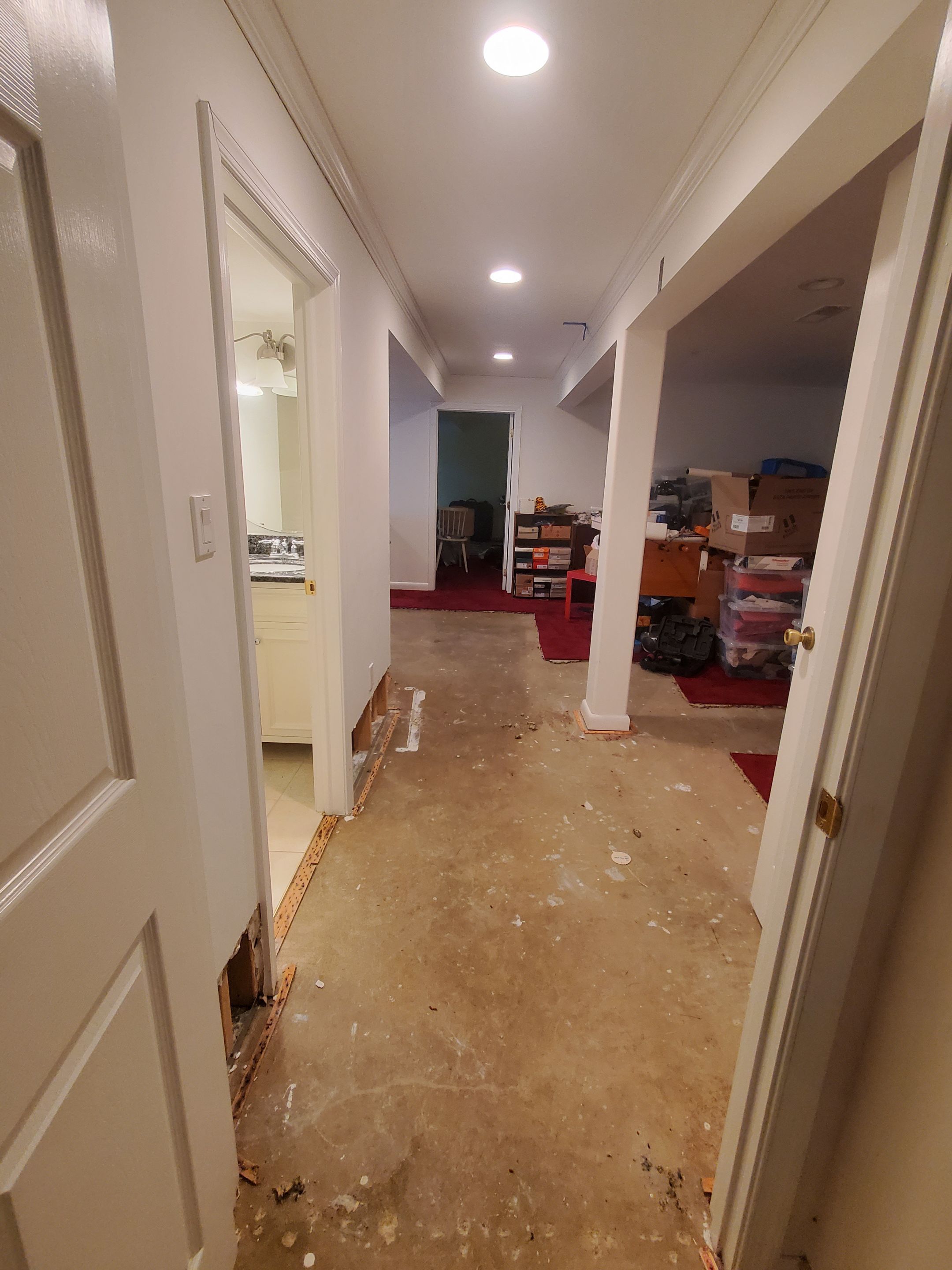 Structural drying complete, equipment removal and site restoration in progress.